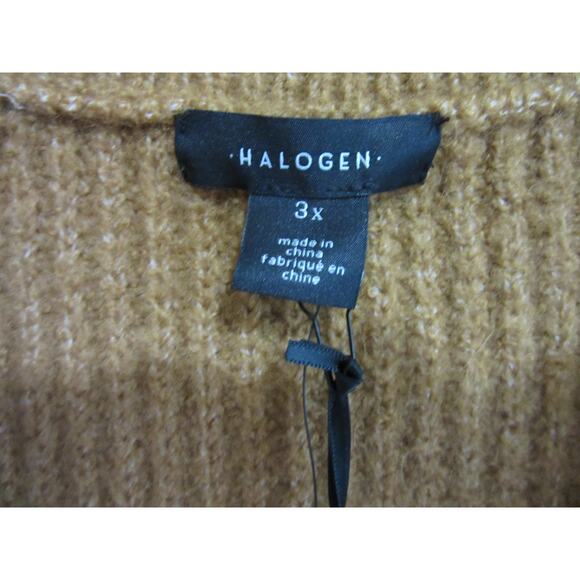 HALOGEN Brown Sugar V-Neck 3X Pullover Sleeveless Business Career Church Sweater - Picture 2 of 5